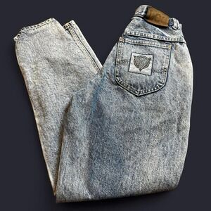 Vintage LEE Sky-Riders High-Rise Mom Jeans‎ Womens Acid wash size 9